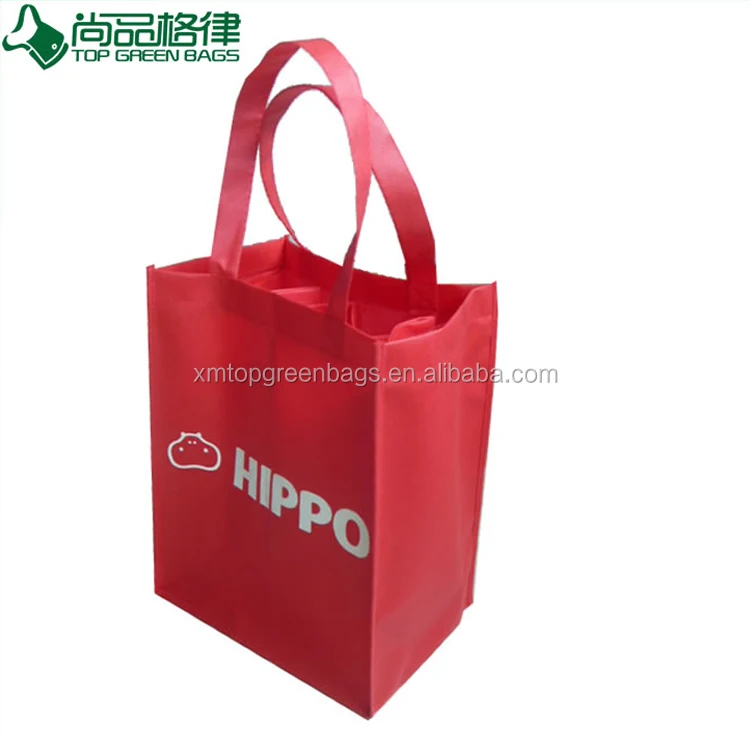 
6 bottles non woven wine bag polypropylene bottle bags beer can holder 