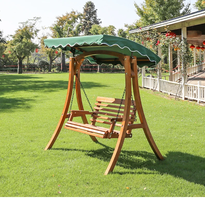 
Indoor outdoor furniture garden Hanging nest swing basket swing wooden swing chair with cushion and stand seat 
