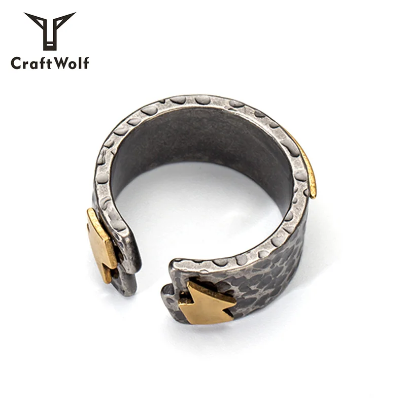 Craft Wolf Fashion Jewellery 316L Stainless Steel Flashing Lightning Ring