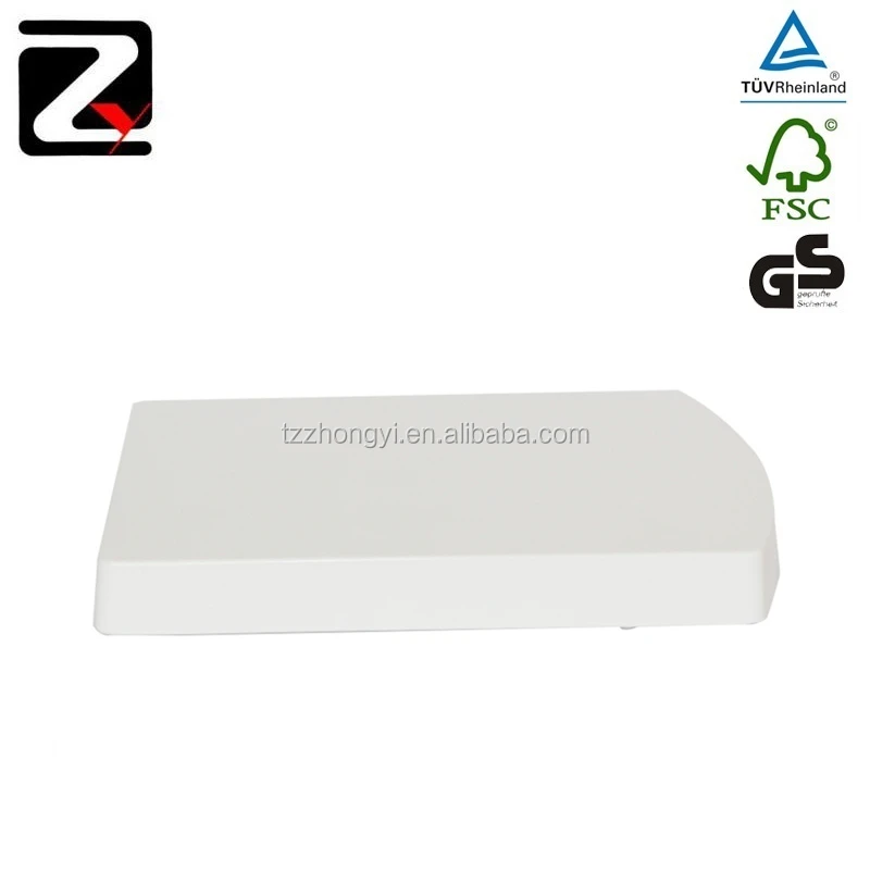 Duroplast square white easy release soft close toilet seat