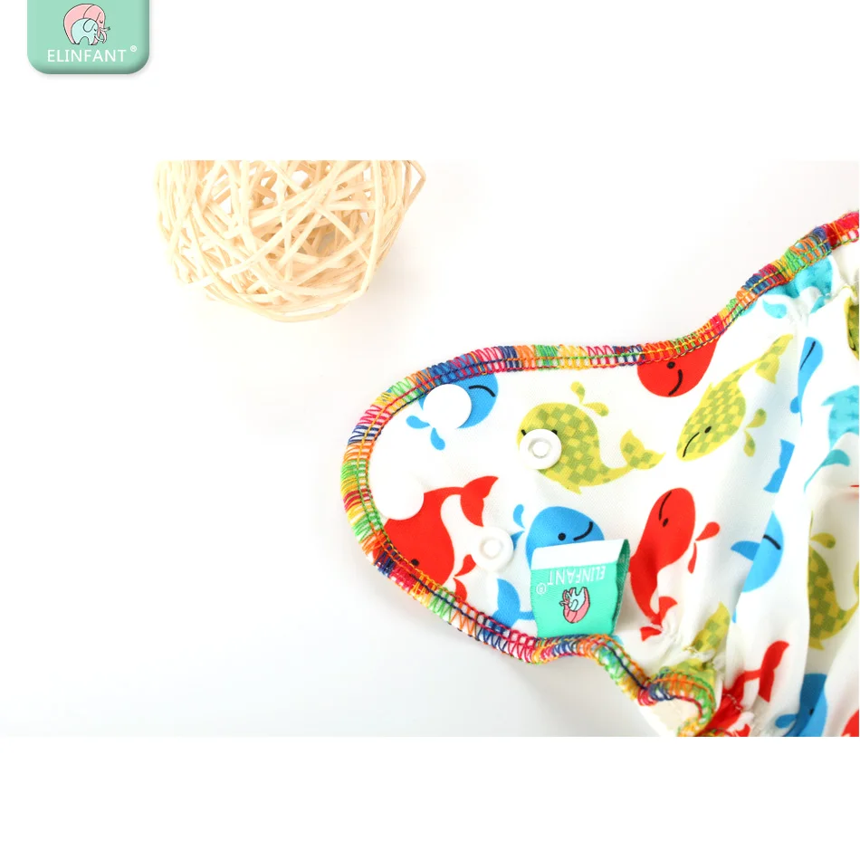  Elinfant night OS велюровые подгузники многоразовые тяжелые влажные AIO AI2 водонепроницаемые бамбуковые Тканевые Подгузники
