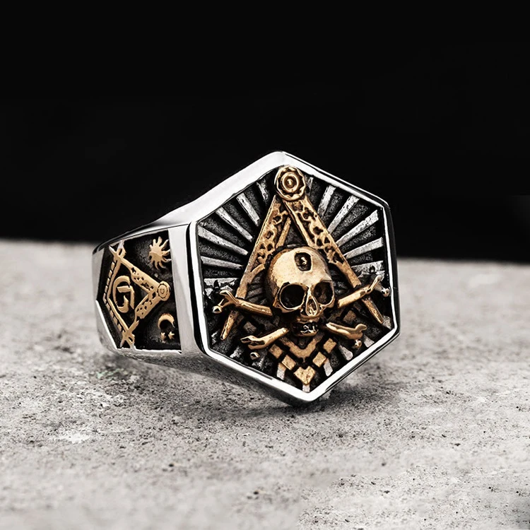 Hot-Selling Fashion Cool Custom Championship Engraved Skull Ring for Men