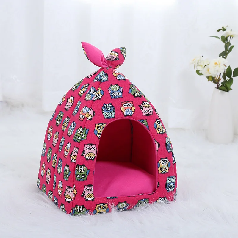 New Design Printed Canvas Pet Tent Playpen Outdoor Indoor For Small Dog Puppy Kennel Tents Cats Nest Toy House
