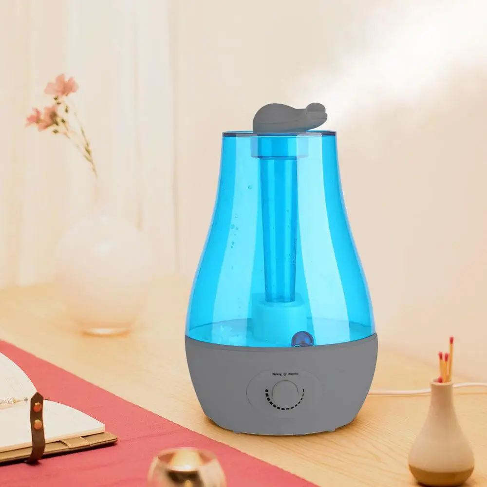 Cool Mist Humidifier Room Double-nozzle Ultrasonic Humidifier Usb Fresh Air/ Humidifier Power Adapter Portable Home Office 3L 4L