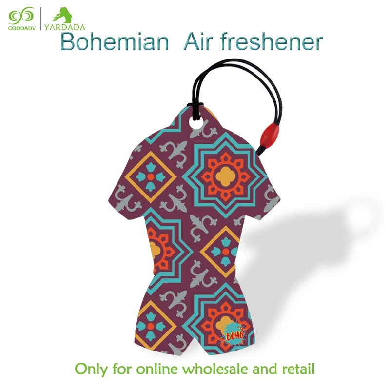 Clothing style Bohemia style suspended car flavors, durable fragrance vacuum packaging, advertising promotional gifts