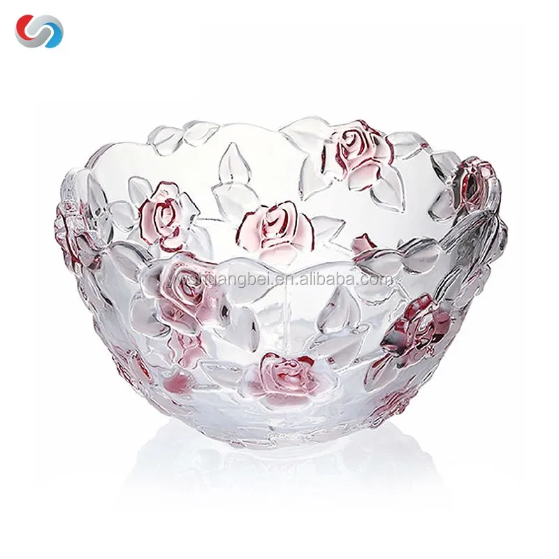 Wholesale Flower Cheap Clear Glass Bowl For Candy Fruit Or Salad