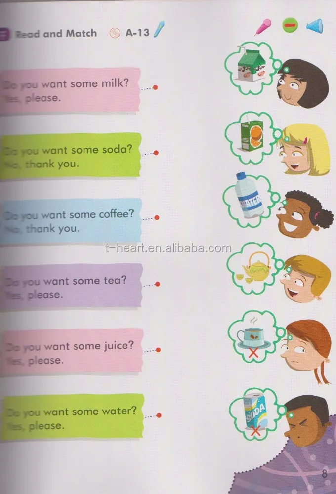 Enjoying student learning english conversation audio Big Jump books