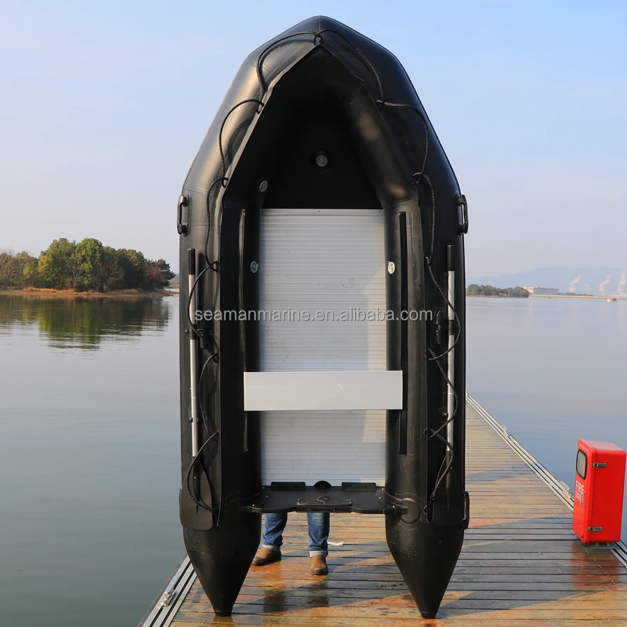 Seawalker 0.9mm PVC inflatable  boat 3.3M  with  aluminum floor  for fishing rowing and drifting