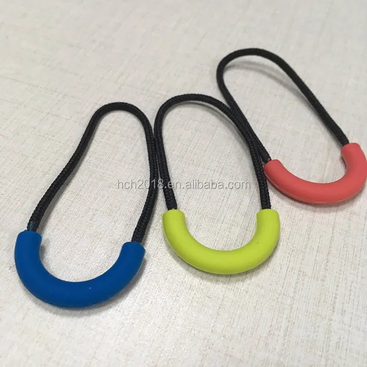 Custom rubber U shape zipper pull