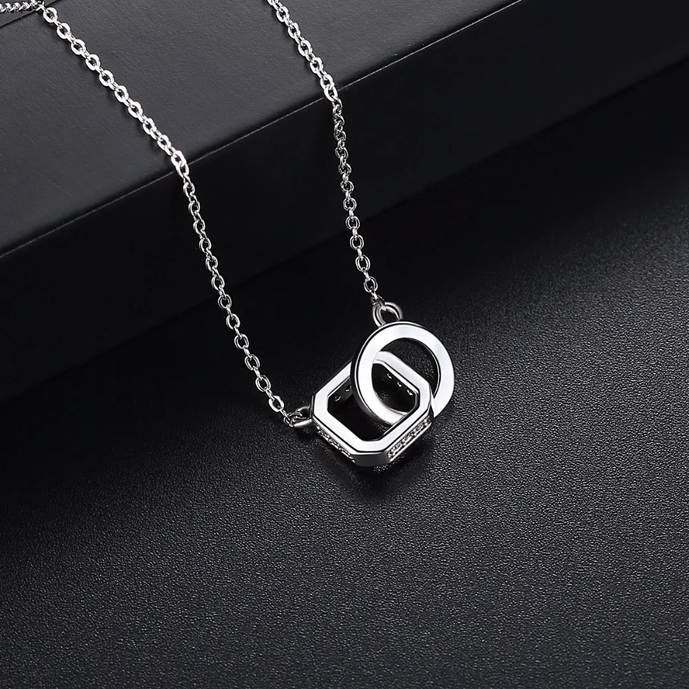 LUOTEEMI Cheap New Arrival Elegant Fashion Hollow Circles Twisted Round Choker Chain Necklace For Women Pendant Jewellery Femme