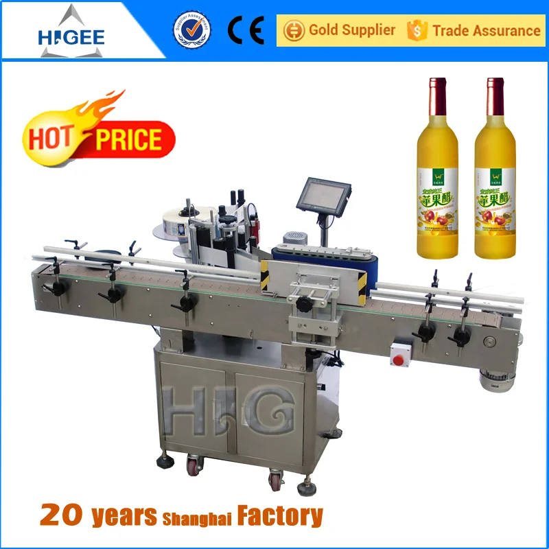 round glass bottle paper labeling machine machinery making