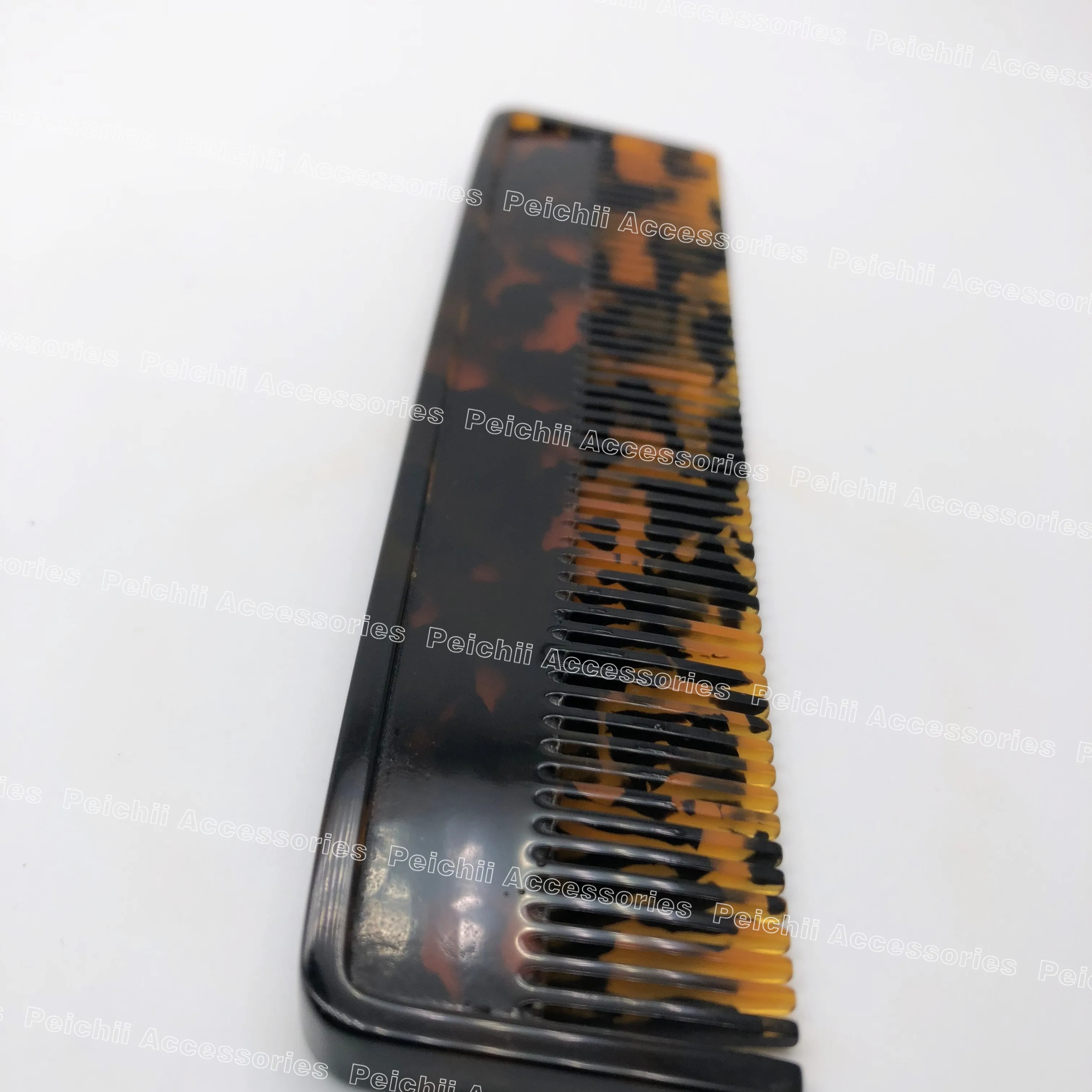 Tortoise shell cellulose acetate hair comb and brushes Plexiglass transparent pocket hair comb