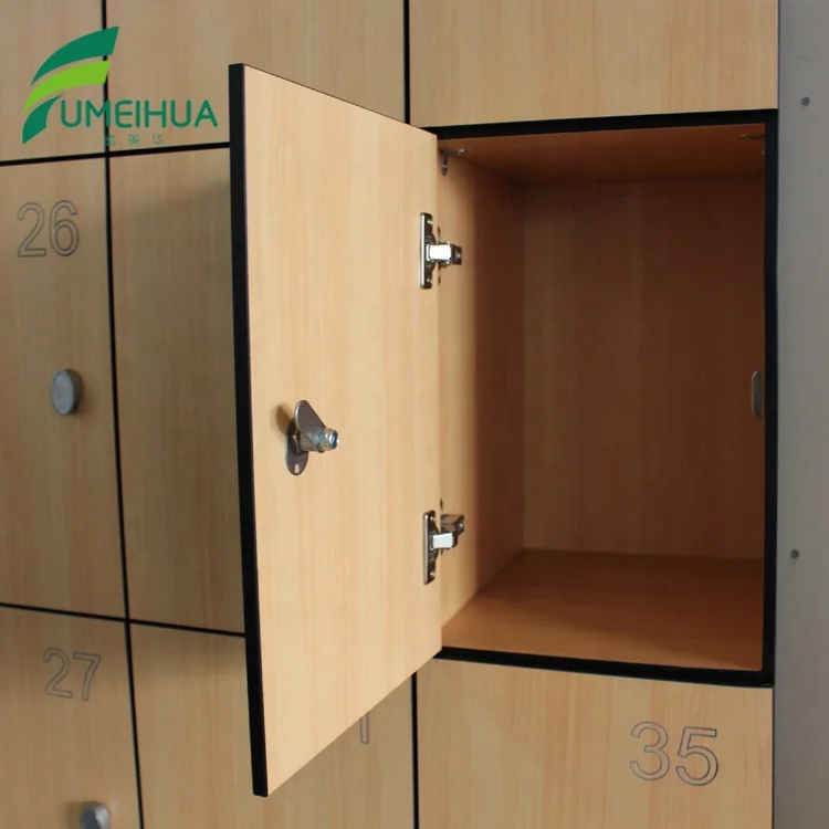Factory Price Wood Grain Color HPL Locker for Fitness Club