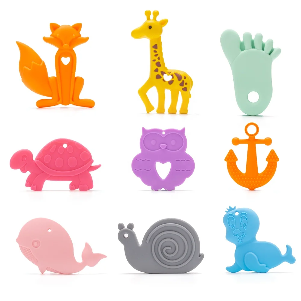 Giraffe Baby Ring BPA Free Food Grade Silicone Chew Baby Teething Teeth Silicone Teether