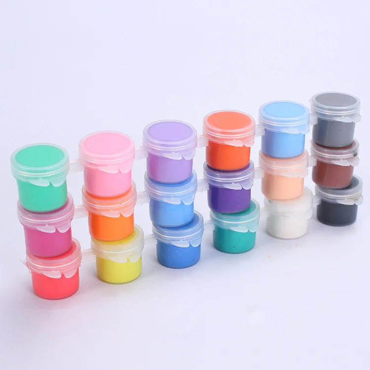 8colors Non-toxic Acrylic Coloru007F Cup Paintu007F 3ml/6ml Acrylic Watercolor Paint with Paint Brush