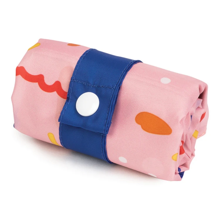 Customizable Logo Wholesale Soft Shop Reusable Foldable Shopping Bag With Zipper