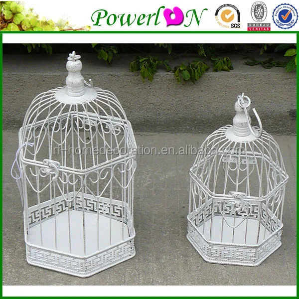 
Newest wholesale decorative hexagon bird cages for wedding decoration 
