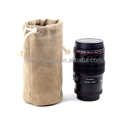 Various Size Various Color Protective Canvas Pouch Bag Case Lens holder For Camera DSLR Lens