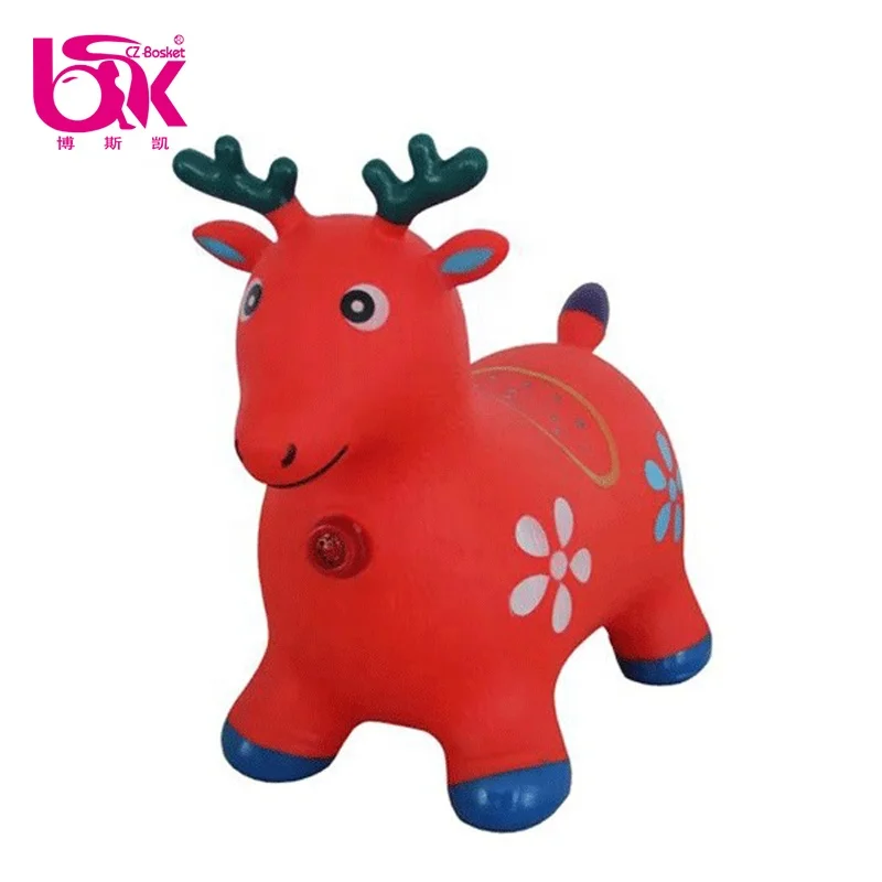 
Hot Sell High Quality Plastic Pvc Inflatable Jumping Animals Vaulting Horse Toy for Riding 