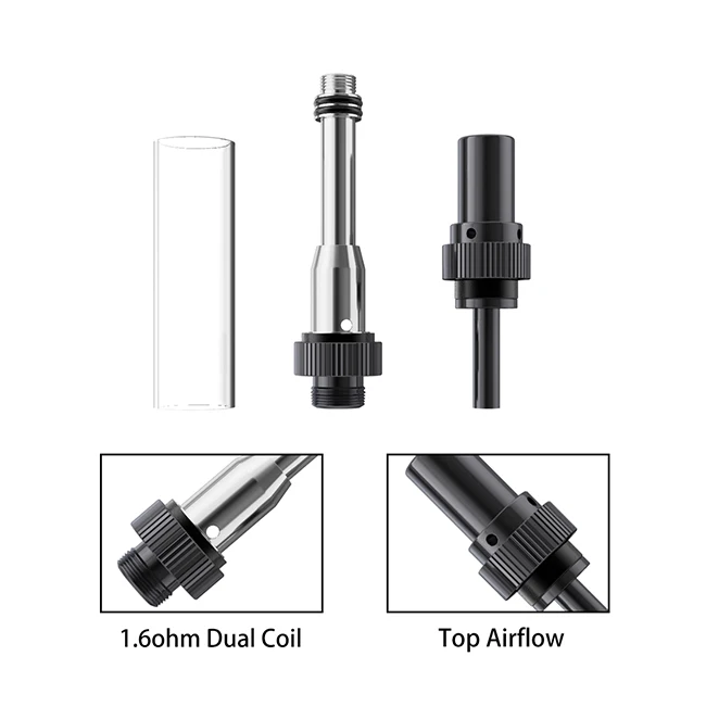 
2019 USA Most hot selling rove round black tip cbd cartridge 510 thread vape pen empty rove tank more than 6 colors and flavor 