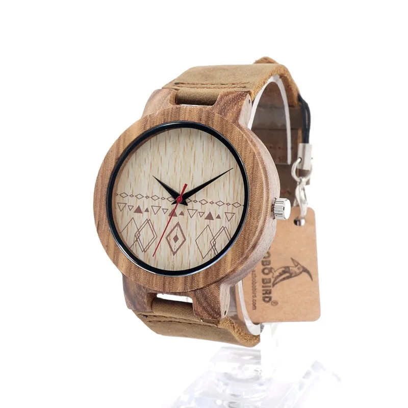 BOBO BIRD 2020 fashionable bamboo wooden watches men quartz wood watch relojes hombre clock