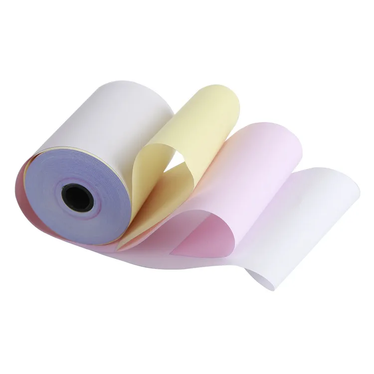 
Top grade high quality 3 ply color carbonless receipt paper roll 