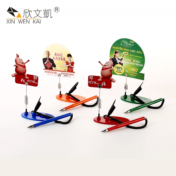 
New Innovative Products Promotional Plastic Advertising Card Table Counter Gel Desk Pen table pen for desing print pen card 