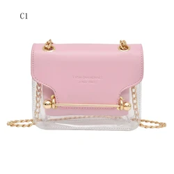 New Fashion Transparent Shoulder Girls Mini PVC Purse Trendy Ladies Crossbody Lady Jelly Mini Purses and Handbags for Women