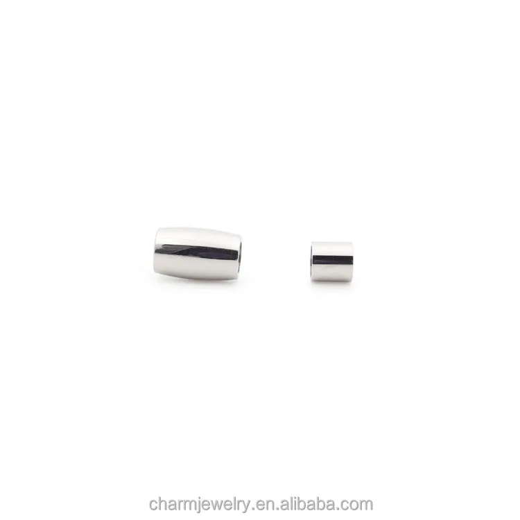 CTBX151 Cheap Price Oval Shape Stainless Steel  Clasps For DIY Leather Cord Bracelets Necklaces Making