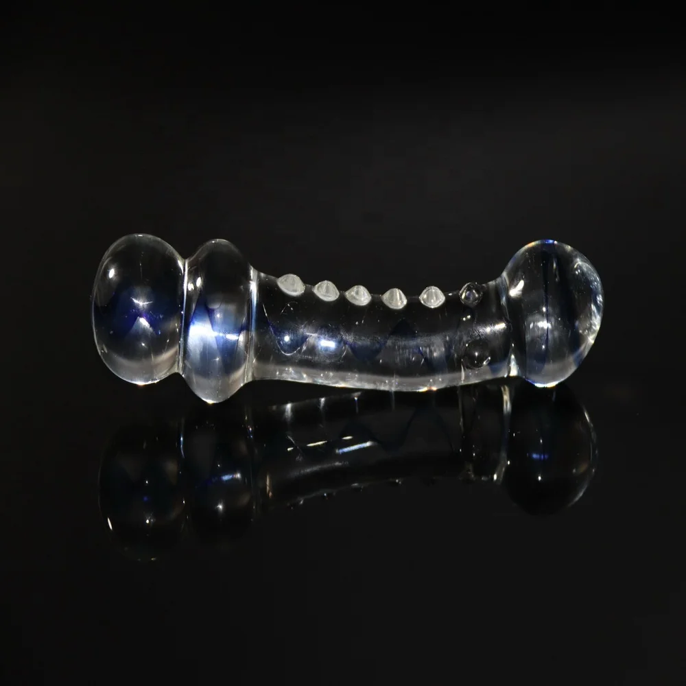 transparent vibrating pyrex large men glass dildo with big size