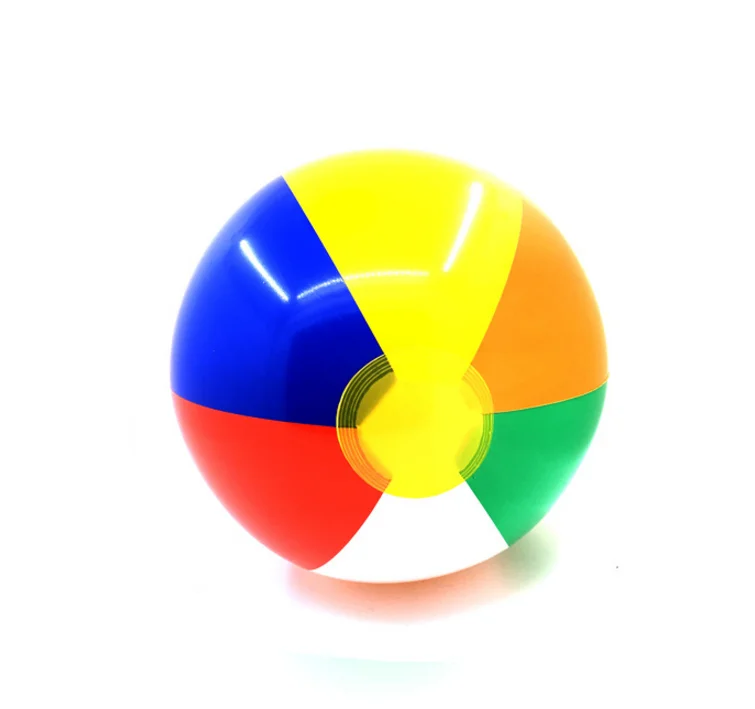 Custom PVC Colorful Inflatable Rainbow Beach Ball Pool Toys for Wholesale