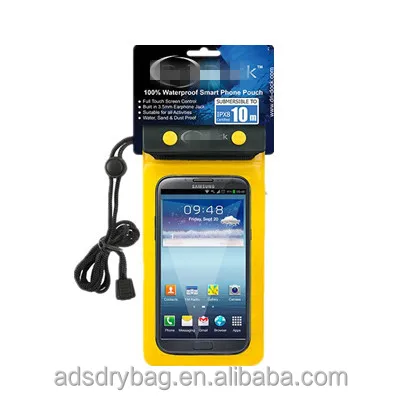 Бестселлер, водонепроницаемый чехол для сотового телефона с аудиокабелем до 5,7 дюймов, с застежкой-молнией IPX8 и логотипом на заказ, для плавания и ныряния, из ПВХ, 30 м