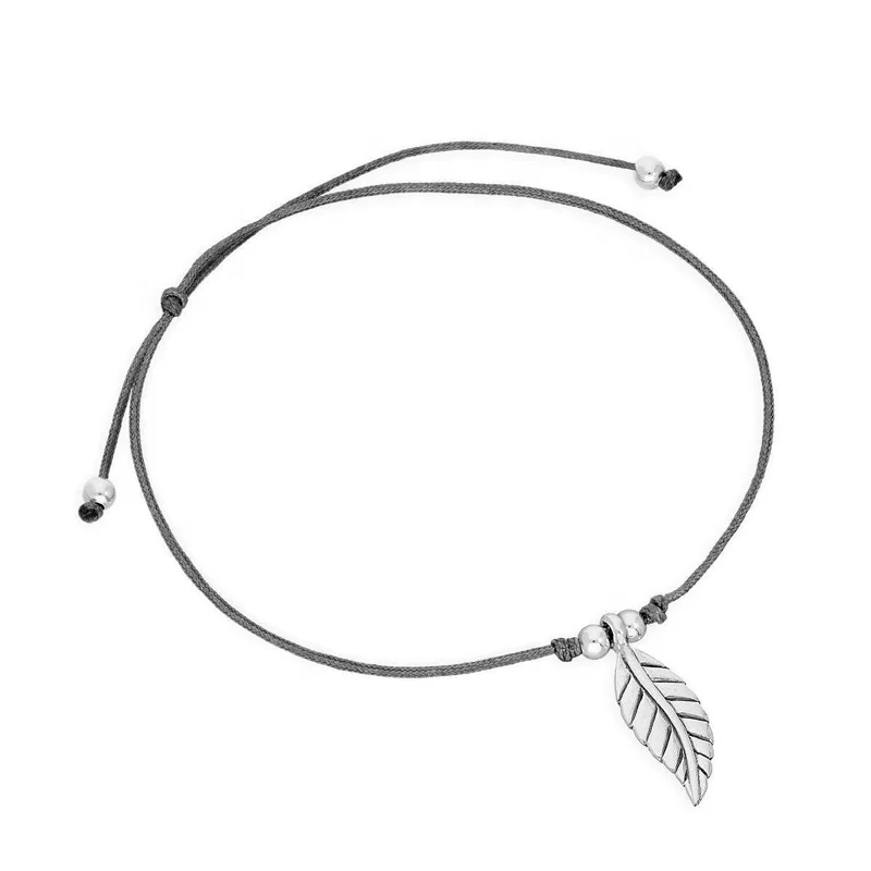 Cheap custom rope chain leaf bracelet