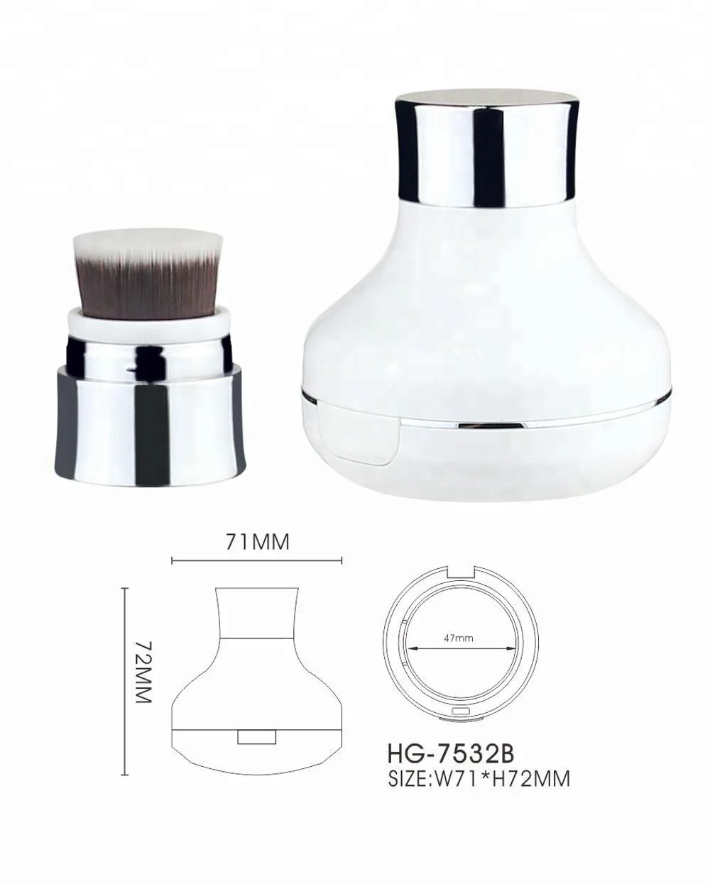 
Hot selling cosmetic air cushion bb cream packaging with brush 