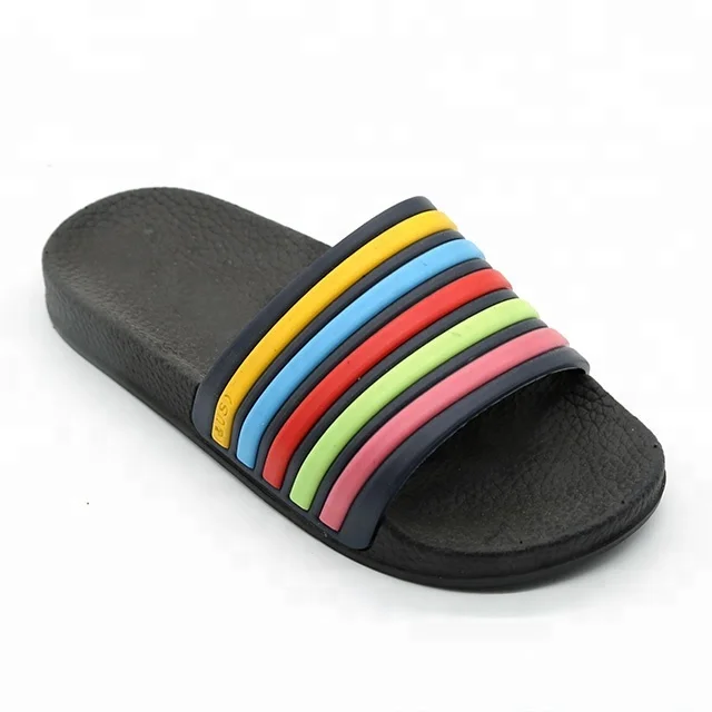 Wholesale Fashionable Design PU Strap Mens Casual Slides Slippers