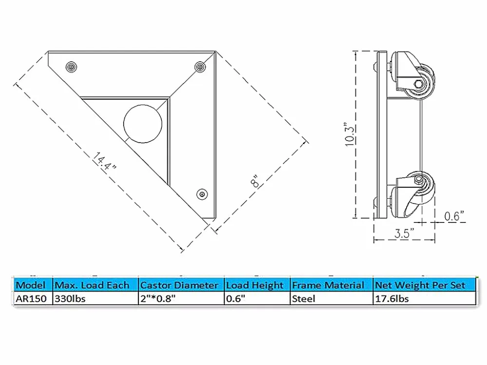 
1320lbs Capacity Cabinet Mover Dolly 