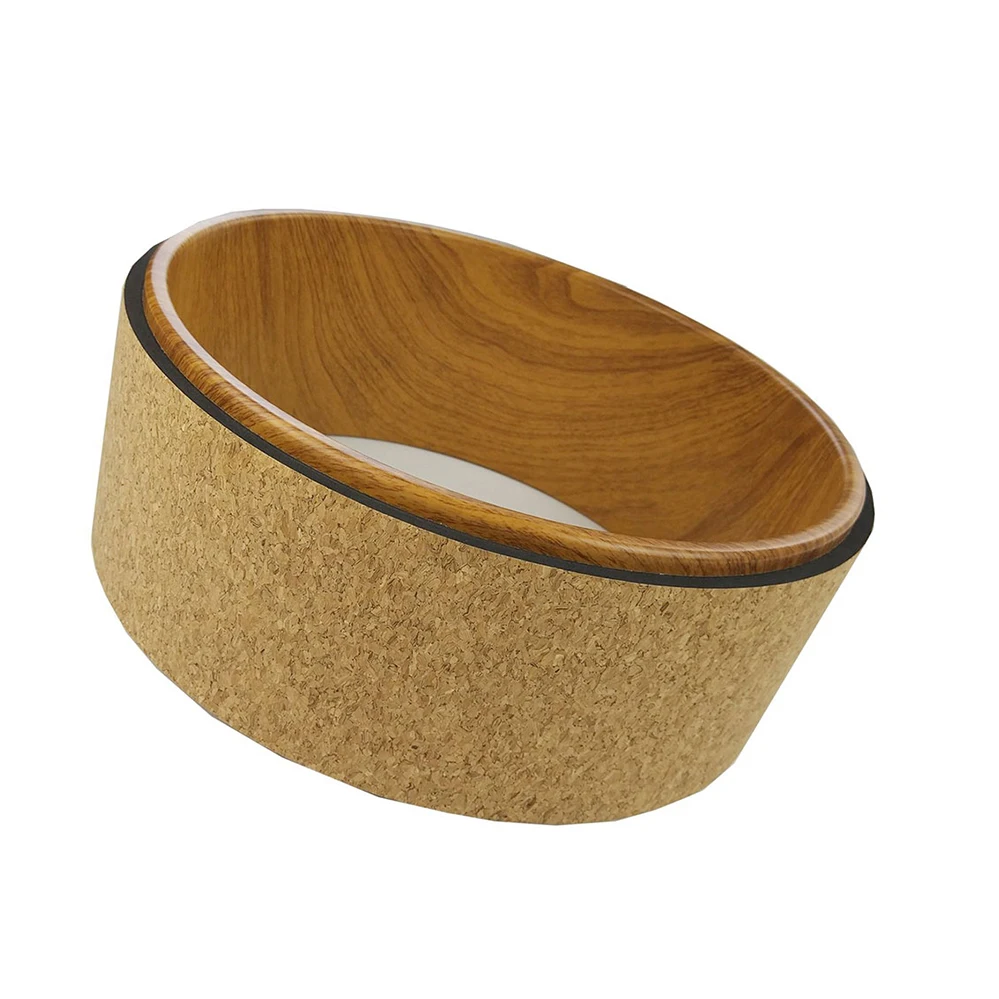 Cork Yoga Wheel, Cork Yoga Blocks - Extra Firm High Density Yoga Bricks I Natural & Eco-Friendly. Bonus eBook