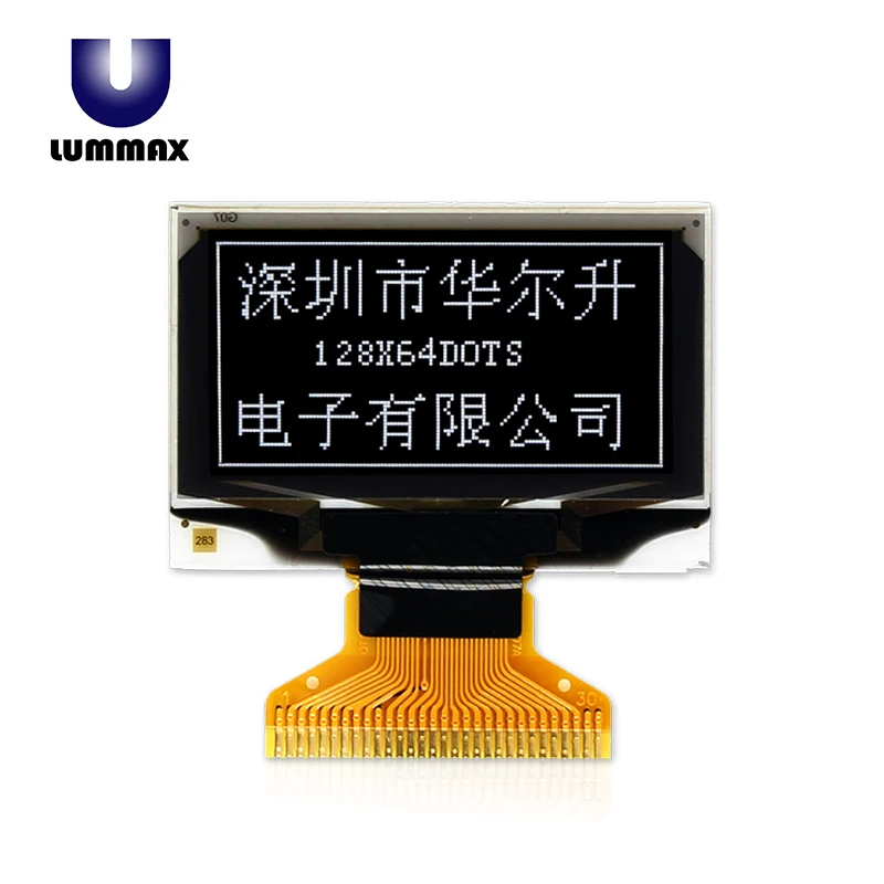 
White Color 128x64 Dots 1.3 OLED 