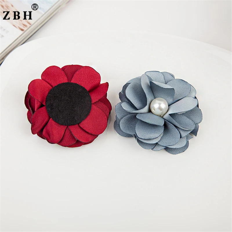 Beautiful Handmade Pearl Fabric Flowers Cloth Sticker