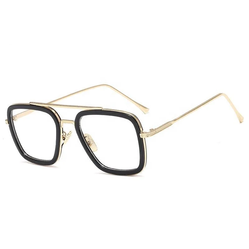2019 Fashion Tony Stark Flight Style Man Sunglasses Square Design Sun Glasses Oculos De Sol Retro