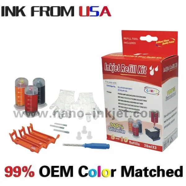 
Cartridge Refill Kit for Canon CL-246/CL-646/CL-246XL/CL-646XL Color ink 