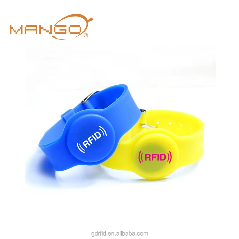 logo printing 13.56MHz rfid silicone nfc wristband bracelet