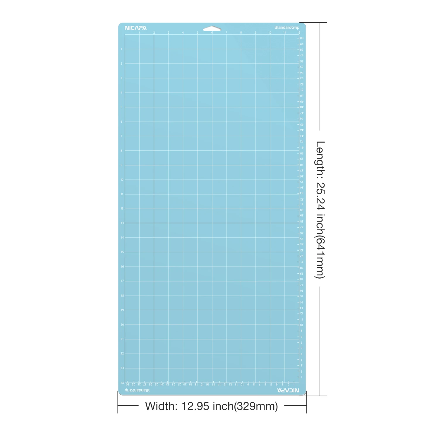 
Nicapa 12x24 inch 3 Mats Light Adhesive Sticky LightGrip Blue Cutting Mat for Silhouette Cameo 3/2/1 