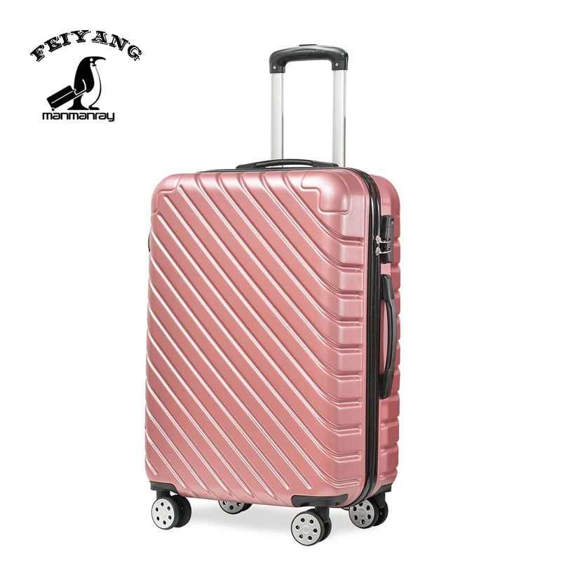 
OEM Business Black Carry-On PCS 20 24 28 Inch PP Trolley Luggage travel suitcase airport lightest travel trolley luggage 
