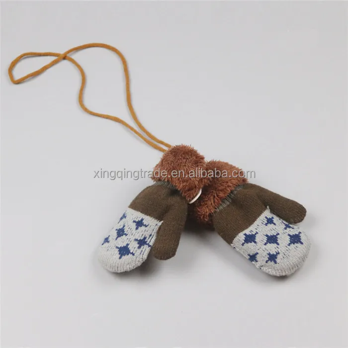 Winter Baby Boys Girls Knitted Gloves Warm Mittens Gloves for Children Toddler Kids