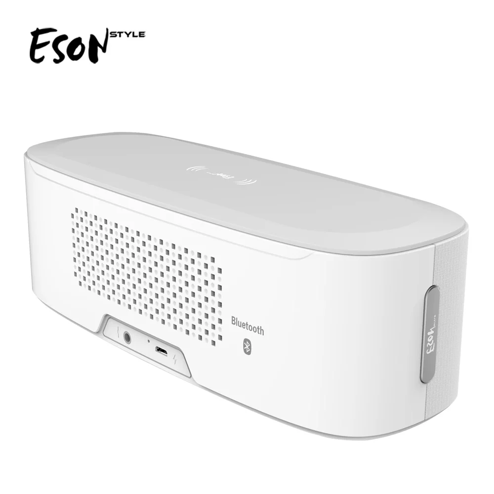 Портативный внешний аккумулятор Eson Style Amazon, Портативный Hi-Fi динамик 20 Вт 2600 мАч с беспроводной зарядкой и Bluetooth-динамиком
