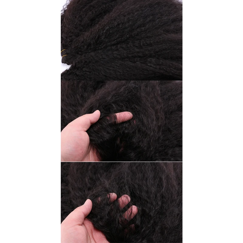 Best wholesale kinkystraight virgin human hair bundles synthetic hair extensions hair extension machine