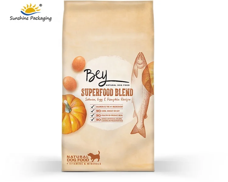 hot sale resealable ziplock pouch pet dog animal food packaging bag