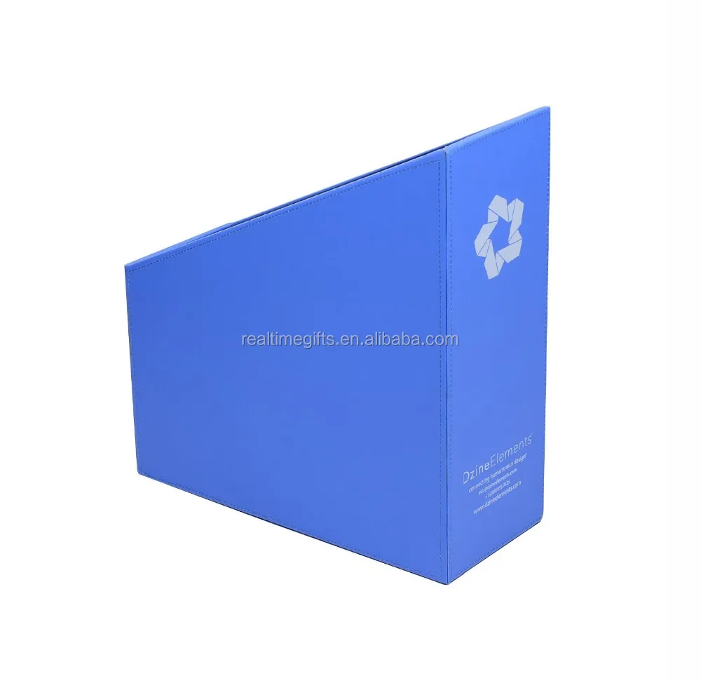 A4 size documents display imitation leather desktop file organizer