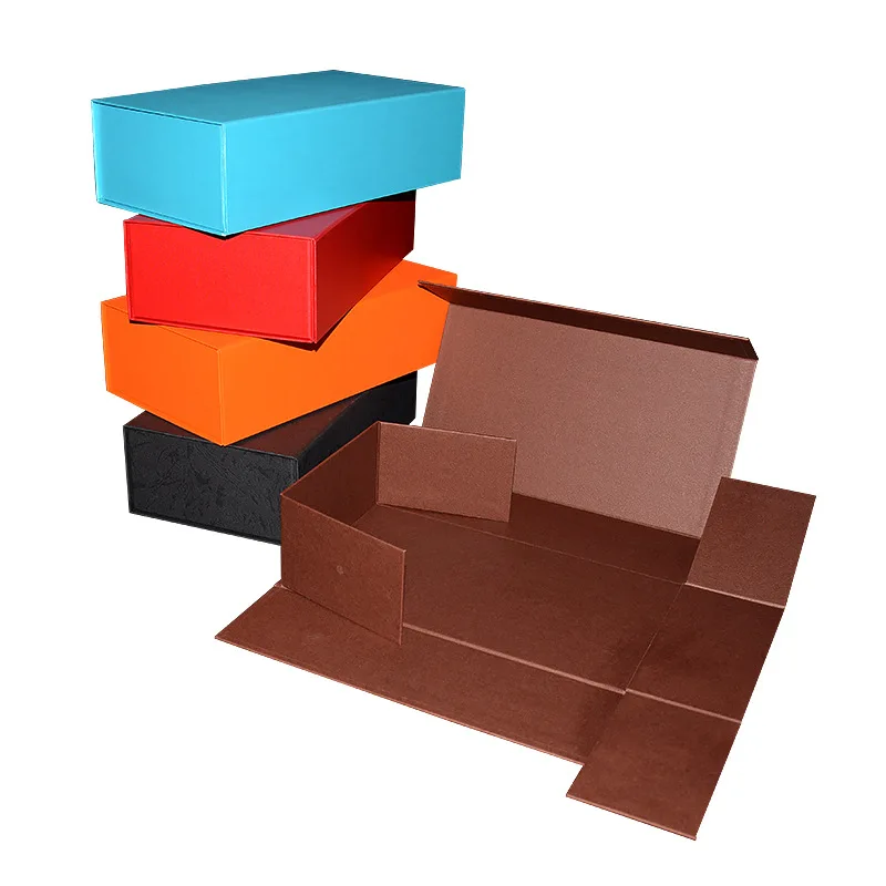 Logo Printed Board Colored Matt Lamination Jewelry Foldable Packaging Rectangle Cardboard Magnet Usb Gift Box